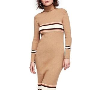 Free People Sport Stripe Midi Turtleneck Sweaterdress
